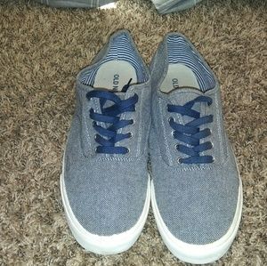 Old Navy Black and Dark Blue Canvas Shoes